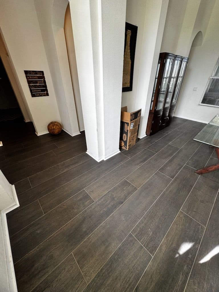 Modern XL Wood-Look Tile Transformation