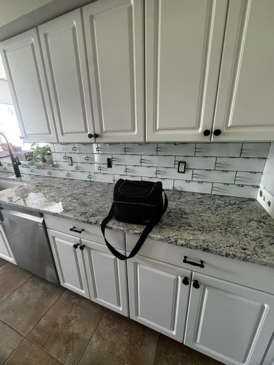 Gallery photos for Sleek White Kitchen Backsplash Transformation: Image #1